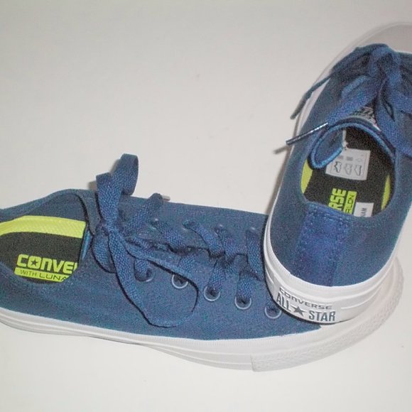 Converse Chuck Taylor All Star Royal Blue Lunarlon Shoes Men's Size 6 Women's 8 - Picture 3 of 5